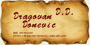 Dragovan Donević vizit kartica